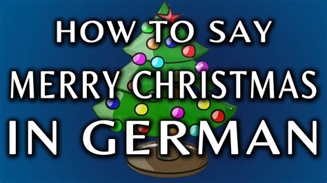 how to say happy christmas in german